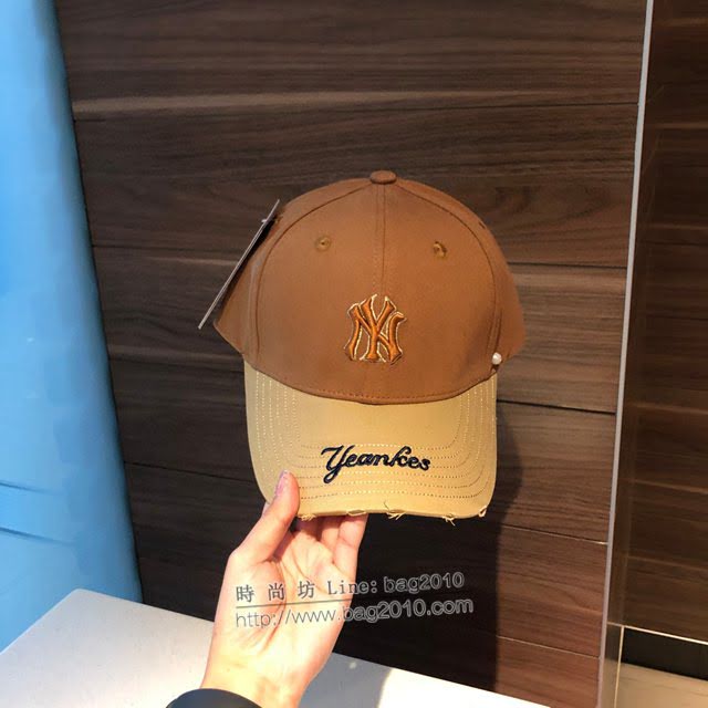 NY新品男士帽子 MLB做舊拼接棒球帽鴨舌帽  mm1480